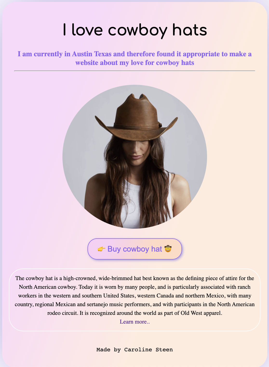 Cowboy hat app preview